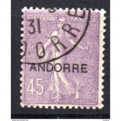 Sello n 14 catalogo yvert  Andorra francesa