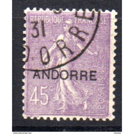 Sello n 14 catalogo yvert  Andorra francesa