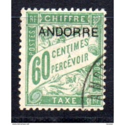 Sello n Timbre taxe  5 catalogo yvert  Andorra francesa