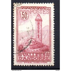 Sello  n 35  catalogo yvert  Andorra francesa
