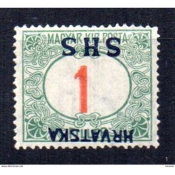 Sello n Taxe 1    sobrecarga invertida  Yugoslavia