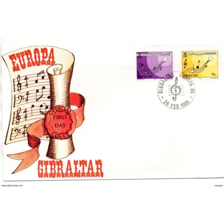 Sobre de primer dia de  Gibraltar 4956