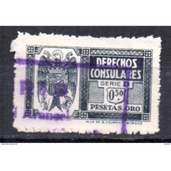 Sello  derecho consulares 050  pesetas