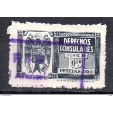 Sello  derecho consulares 050  pesetas