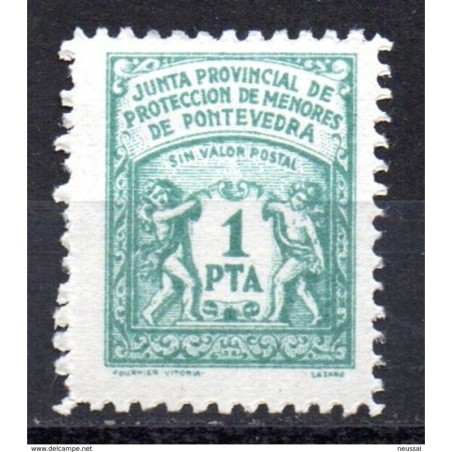 Sello junta provincial de menores de pontevedra 1pts no catalogado