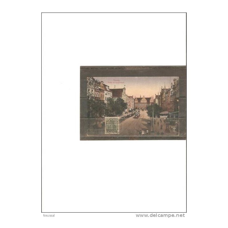 Tarjeta postal con cuño danzing Tarjeta postal con cuño danzing