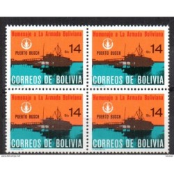 Sello  n 632  en bloque de 4  Bolivia