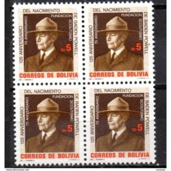 Sello  n 628 en bloque de 4  Bolivia