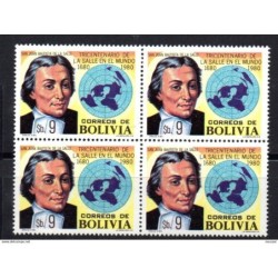 Sello  n 602 en bloque de 4  Bolivia