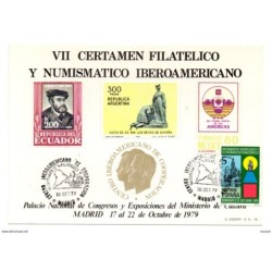 Tarjeta commemorativa de 1979 certamen filatelico