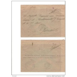 2 cartas con diferentes cuños de ayuntamientos