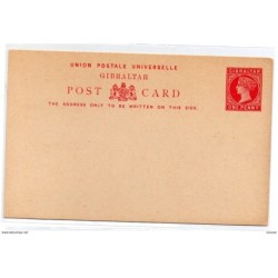 Tarjeta postal de gibraltar  one penny rojo1
