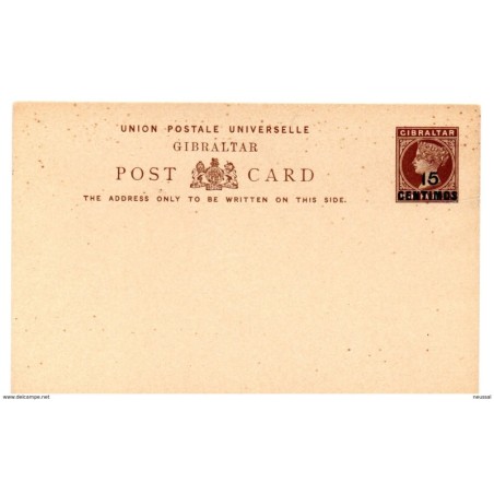 Tarjeta postal de gibraltar  15 centimos