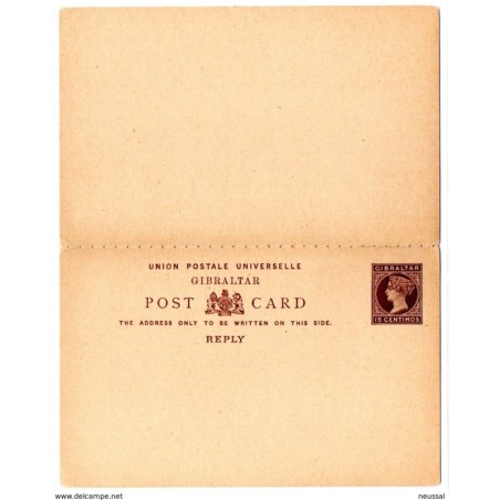 2 tarjetas  dobles  Gibraltar escaneadas ambas caras