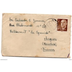 Sobre  de 1960 con matasellos de alfafar valencia