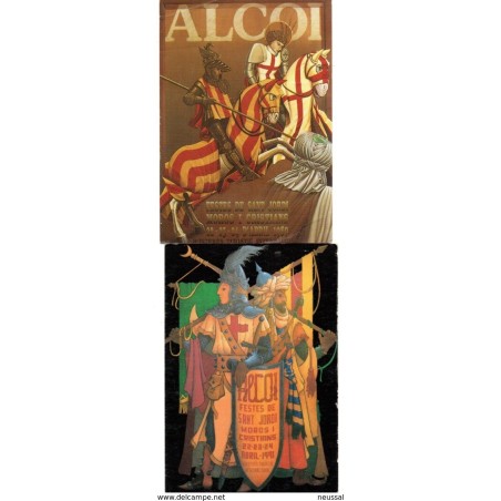 2 tarjetas postales de Alcoy