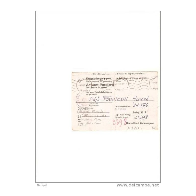 Tarjeta de alemania 304 1942 Tarjeta de alemania 304 1942