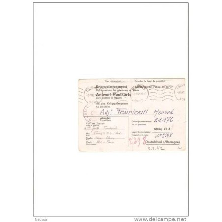 Tarjeta de alemania  304 1942