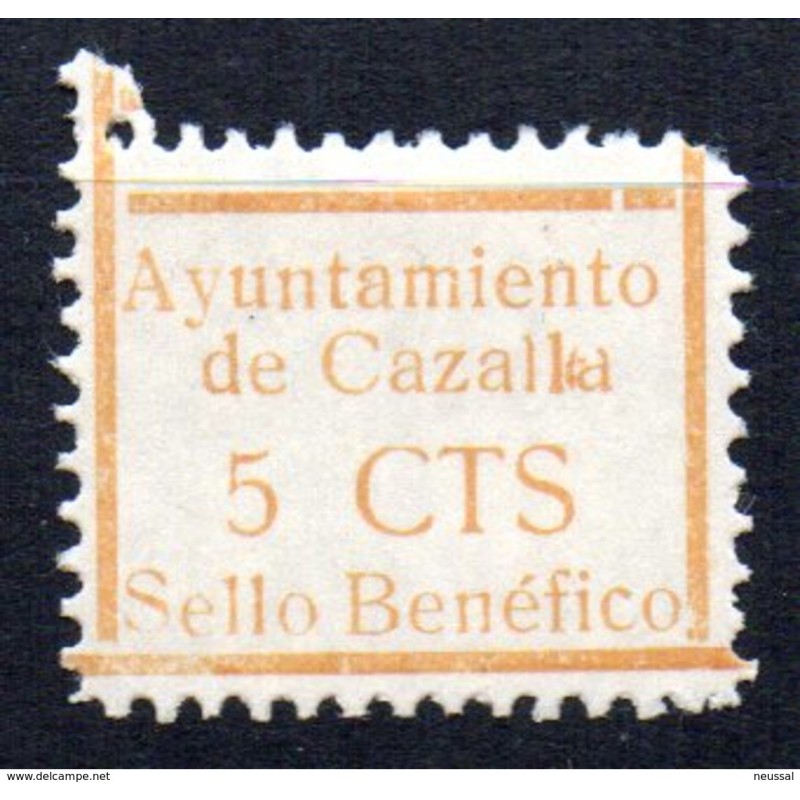 Viñeta ayuntamiento de cazalla 5cts amarillo Viñeta ayuntamiento de cazalla 5cts amarillo