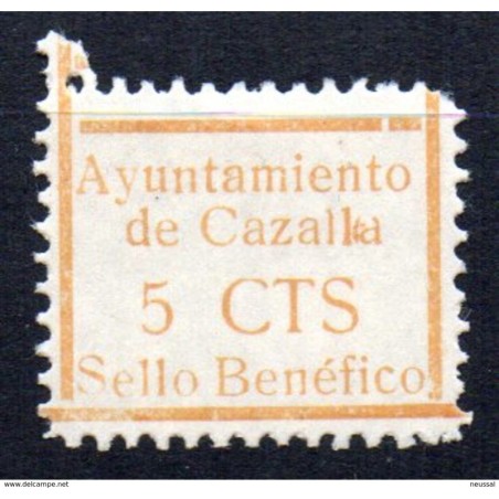 Viñeta ayuntamiento de cazalla 5cts amarillo