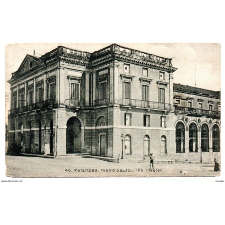 Tarjeta postal de matanzas  teatro sauto