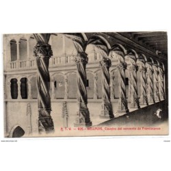 Tarjeta postal de bellpuig  claustro franciscanos