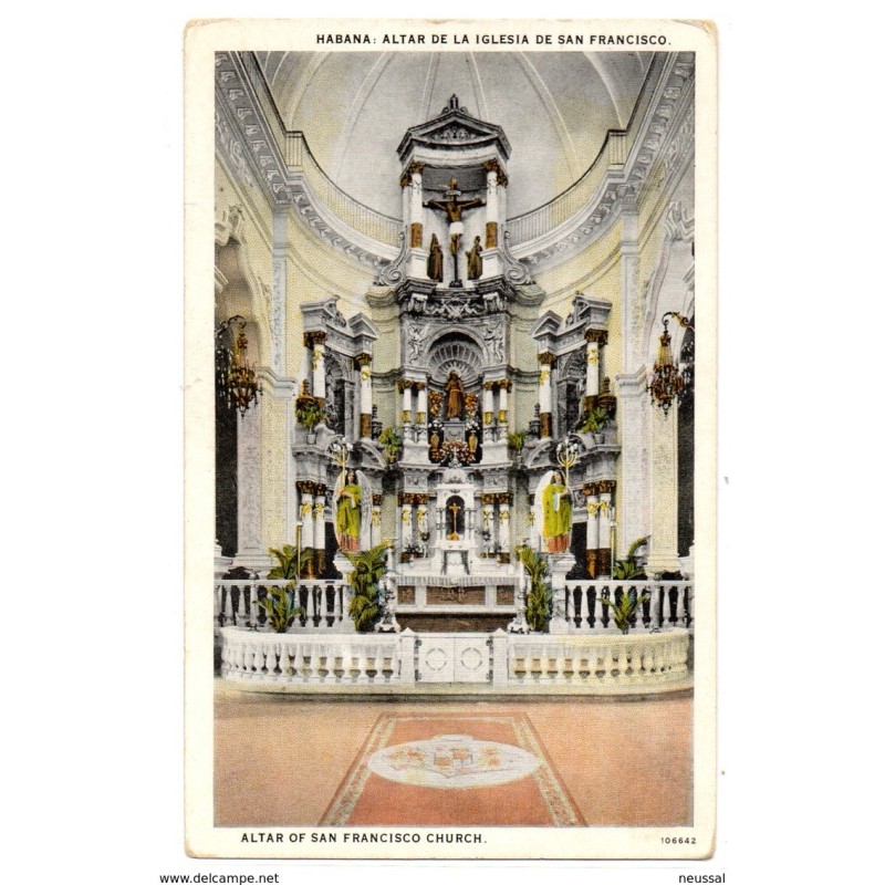 Tarjeta postal de Altar de san francisco Tarjeta postal de Altar de san francisco