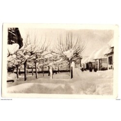 Tarjeta  postal de Burguete villa bloqueada por la nieve