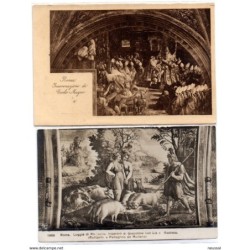 2 tarjetas postales de roma
