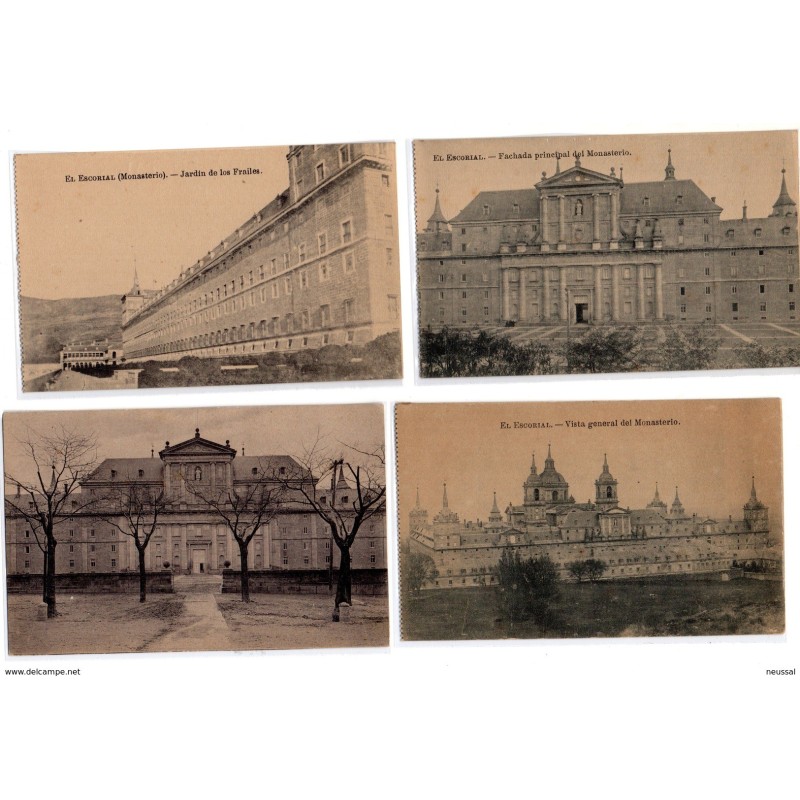 Lote de 6 tarjetas postales de El escorial Lote de 6 tarjetas postales de El escorial