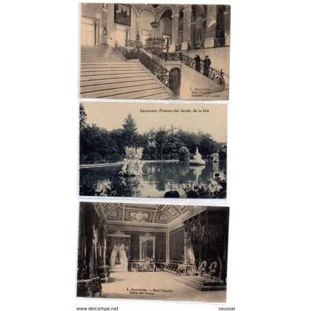 Lote de 5  tarjetas postales de Aranjuez