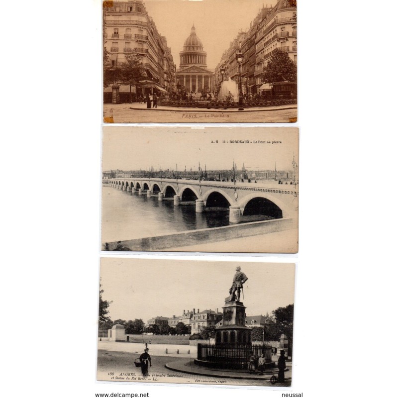 Lote de 8 tarjetas postales de Francia Lote de 8 tarjetas postales de Francia