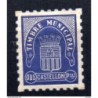 Viñeta de timbre municipal castellon de 5cts azul