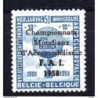 Sello local de aeroclub royal de  Belgica con sorecarga1958