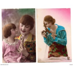 2 postales diferentes de francia