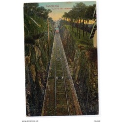 Postal circulada de 1911 funicular del tibidabo