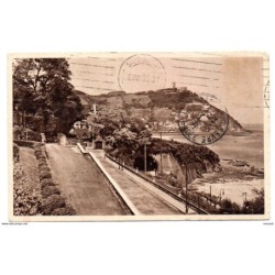 Postal  circulada de san sebastian miramar y monte igualdo