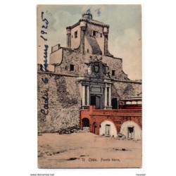Postal  circulada de 1925  de cadiz Puerta tierra
