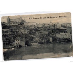 Postal  de toledo Bajada del carmen y murallas