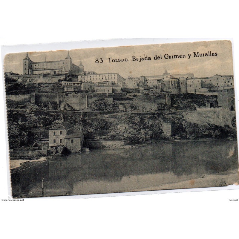 Postal de toledo Bajada del carmen y murallas Postal de toledo Bajada del carmen y murallas