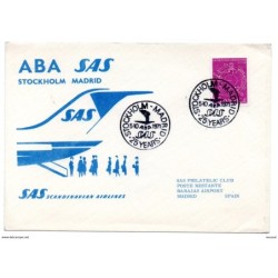 Carta con matasellos stockholm madrid de 1975
