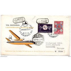 Carta con matasellos luxemburgobarcelona 1965