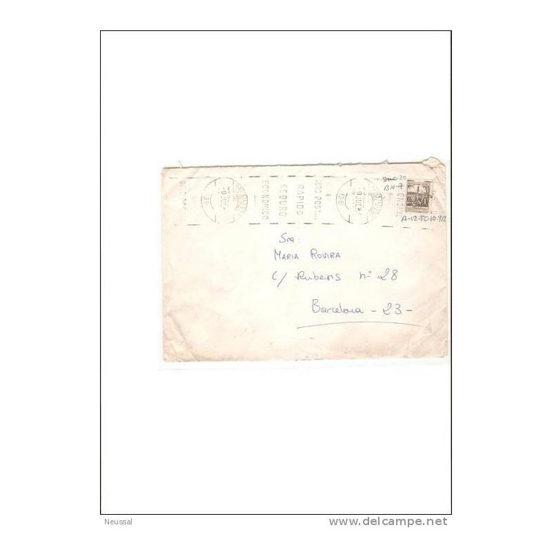 Carta con viñeta mutualidad postal Carta con viñeta mutualidad postal