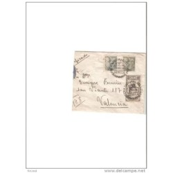 Carta con viñeta mutualidad y cuño de sevilla