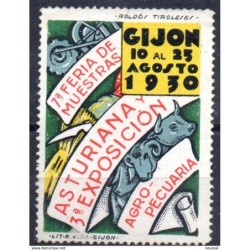 Viñeta de Feria de muestras de Asturias de 1930