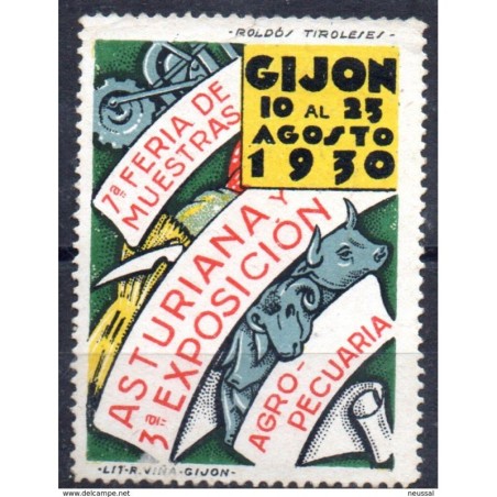 Viñeta de Feria de muestras de Asturias de 1930
