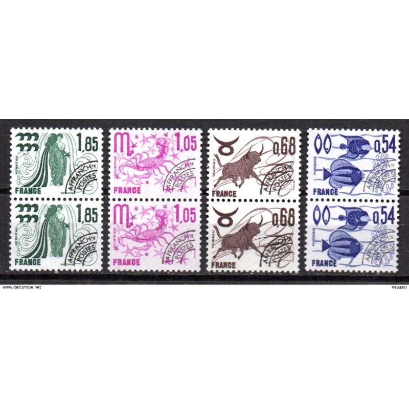 Serie en pareja timbres preobliteres n 1469 Francia Serie en pareja timbres preobliteres n 1469 Francia