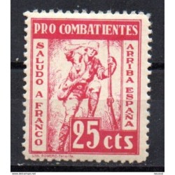 Viñeta  pro combatientes 25cts Tenerife