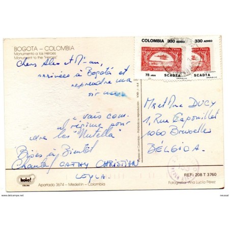 Tarjeta postal de colombia