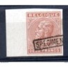 Sello de deux francs  sin dentar y sobrecarga specimen belgica